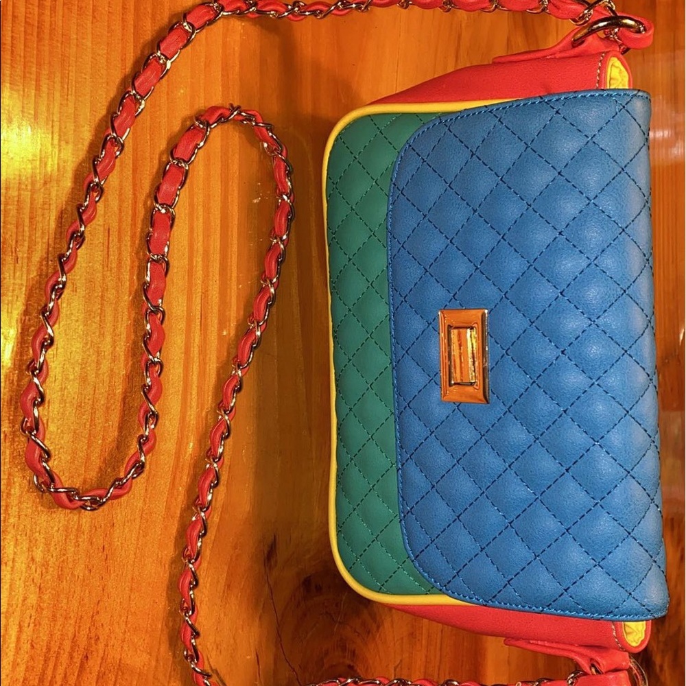 ASOS rainbow crossbody bag
